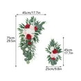 thumbnail image 5 of Wedding Front Door Decorations Artificial Flowers Pack of 2 for Wedding Ceremony Party Door Decor Length 29.5 Inch and 17.7Inch, 5 of 12