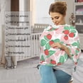 thumbnail image 4 of Fotbe Strawberry Pattern Car Seat Covers for Babies, Nursing Breastfeeding Cover Infant Carseat Canopy, Soft Stretchy Carrier Cover, 4 of 9