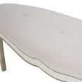 thumbnail image 6 of Michael Amini London Place Velvet Bed Bench - Creamy  Pearl, 6 of 8
