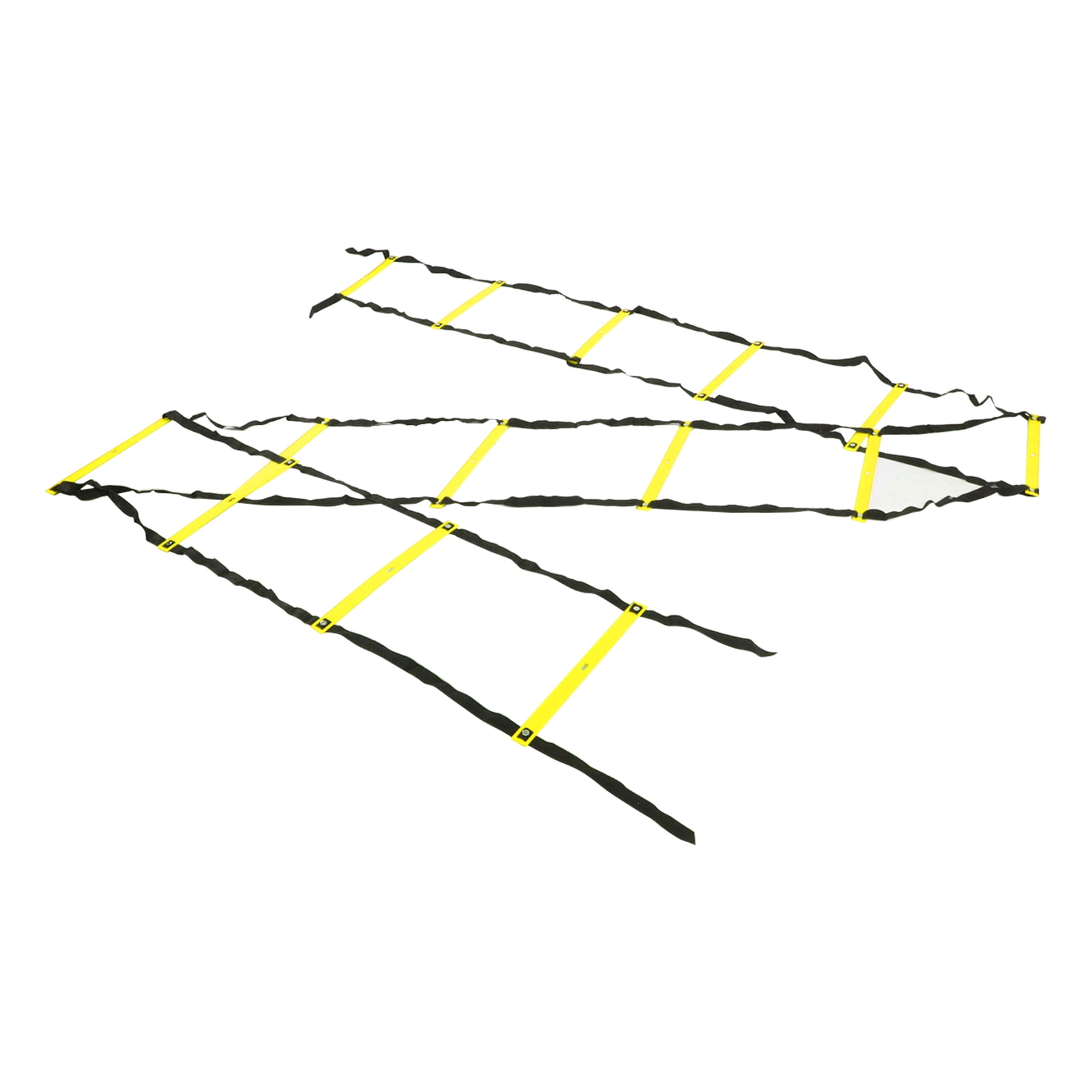 YAHHU 7M 14 Rung Agility Speed Ladder Stairs Yellow Fitness Soccer Football Speed Ladder Equipment for Outdoor and Indoor Athletic Training (18.5 inches / 47 cm)