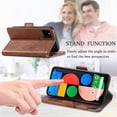 thumbnail image 4 of Case for Google Pixel 5a 5G Cover Leather Wallet Folio Case Book Design Flip Magnetic Closure - Brown, 4 of 5