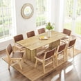 thumbnail image 2 of 86 Inch Dining Table, Brown Oak, Wood, Kitchen Cafe Bistro Hospitality Restaurant, Modern Contemporary HB34720, 2 of 11