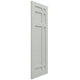 thumbnail image 2 of Ekena Millwork 15"W x 43"H True Fit PVC San Juan Capistrano Mission Style Fixed Mount Shutters, Hailstorm Gray (Per Pair - Hardware Not Included), 2 of 9