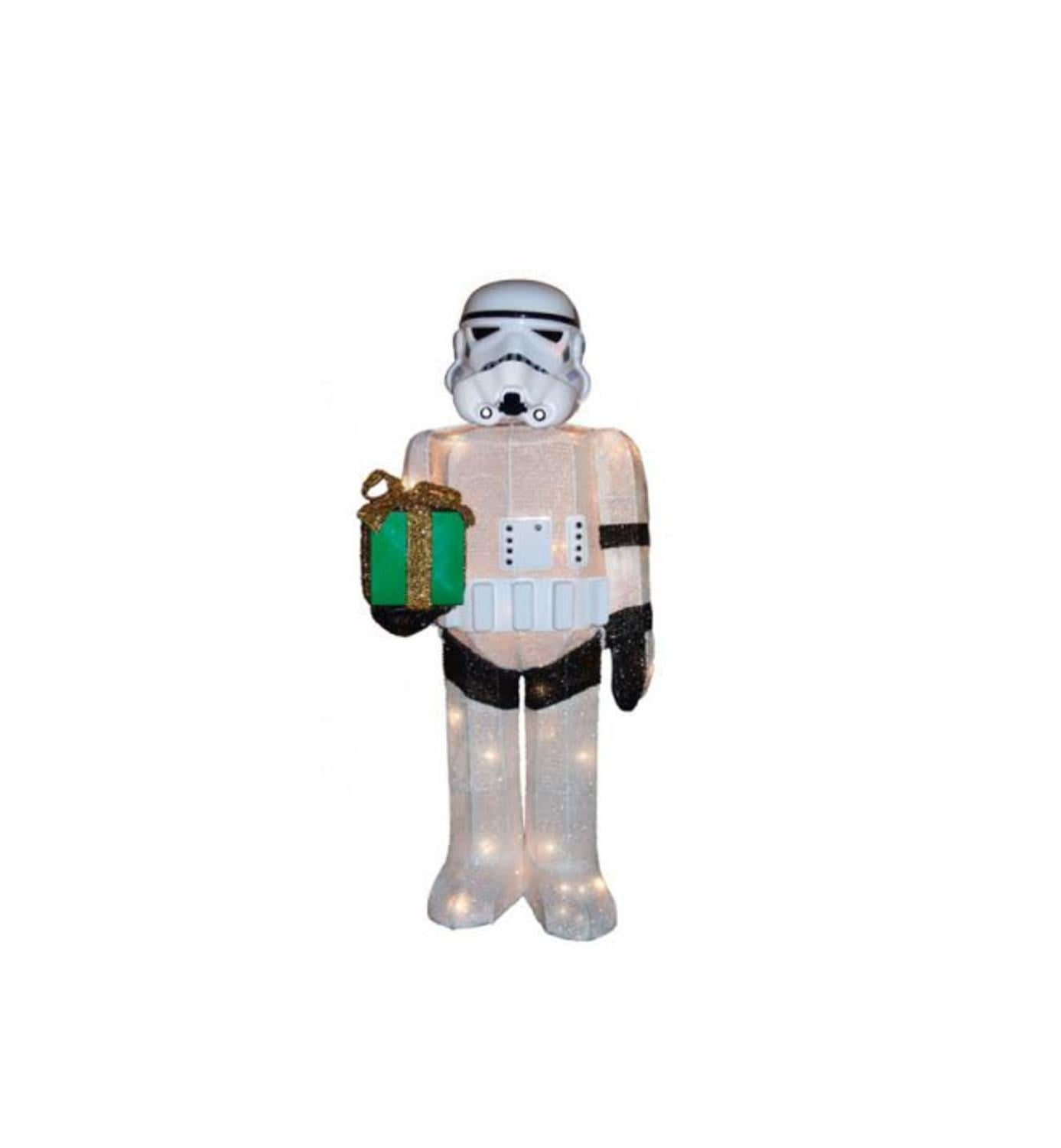 28 Pre Lit Soft Tinsel Star Wars Storm Trooper Christmas Yard Art