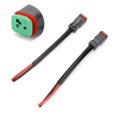 thumbnail image 4 of 2 uds DT 2Pin macho hembra conector de arnés de cableado IP68 impermeable para barra de luz LED de lámpara de trabajo, 4 of 12