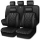 thumbnail image 1 of Fundas de asiento de lujo de cuero sintético impermeables para auto, 5 plazas, 1 of 9