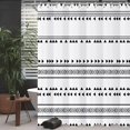 thumbnail image 3 of Black and White Shower Curtain for Bathroom Boho Extra Long Shower Curtains 84 Inches Bath Decor, Farmhouse Bathroom Curtains Set with 12 Hooks, Water Resistant, 72x84 Inch, 3 of 6