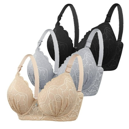 Pavied Minimizer Bras Bralettes for Women Plus Size Bra Bras For Women No Underwire Adjustable Bras Full Coverage Support Bralette Plus Size Everyday Bra Seamless Bras Womens Bras Black 2 M