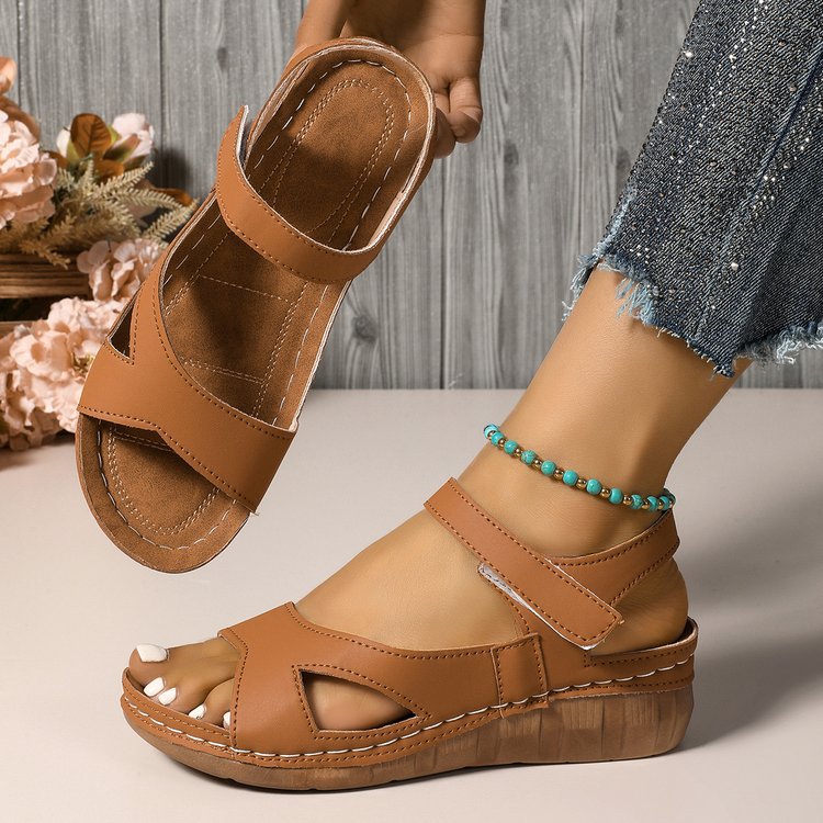 2025  Sandals for Women Fashion Ladies Dress Vacation Slippers Comfortable Walking Footwear Anti-Slip Wedge Heel Shoe Summer Casual Shoes