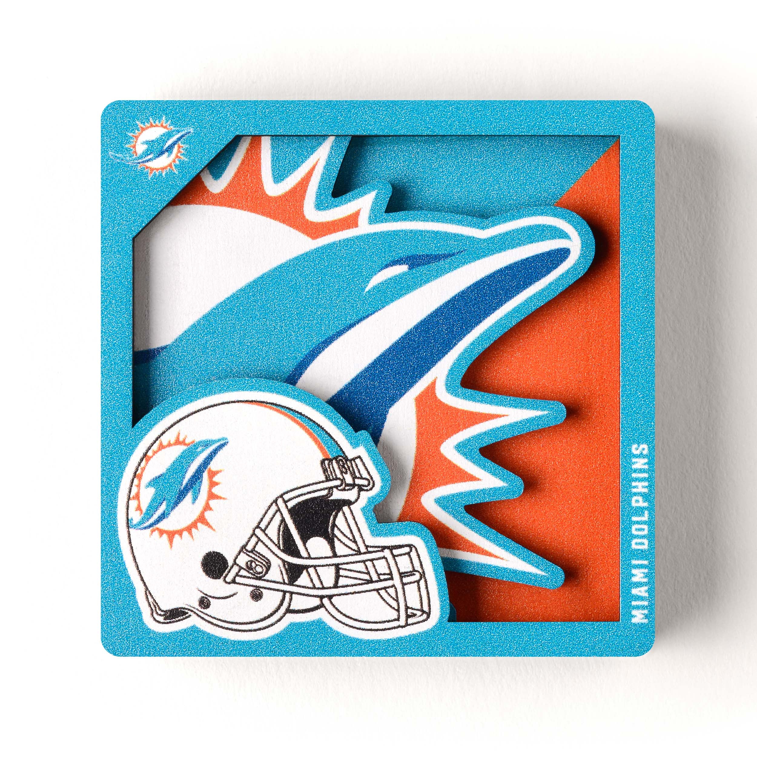 YouTheFan NFL Miami Dolphins 3D Logo Series Magnet