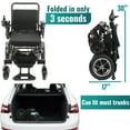 thumbnail image 3 of MALISA Electric Wheelchair for Adults, Portable All Terrain Lightweight Wheelchairs, Brown, 3 of 7