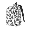 thumbnail image 2 of Balery Hand Drawn Snake Vintage Canvas Backpack for Men and Women - Large Capacity, Durable Travel Laptop Bag for School, Work, Hiking, and Outdoor Activities, 2 of 7