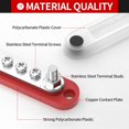 thumbnail image 4 of DaierTek 12v Bus Bar 150A Battery Power Distribution Block 12 Volt Positive & Negative Terminal Block Busbar 2 x 1/4" Terminal Studs 5 x #8 Terminal, 4 of 6