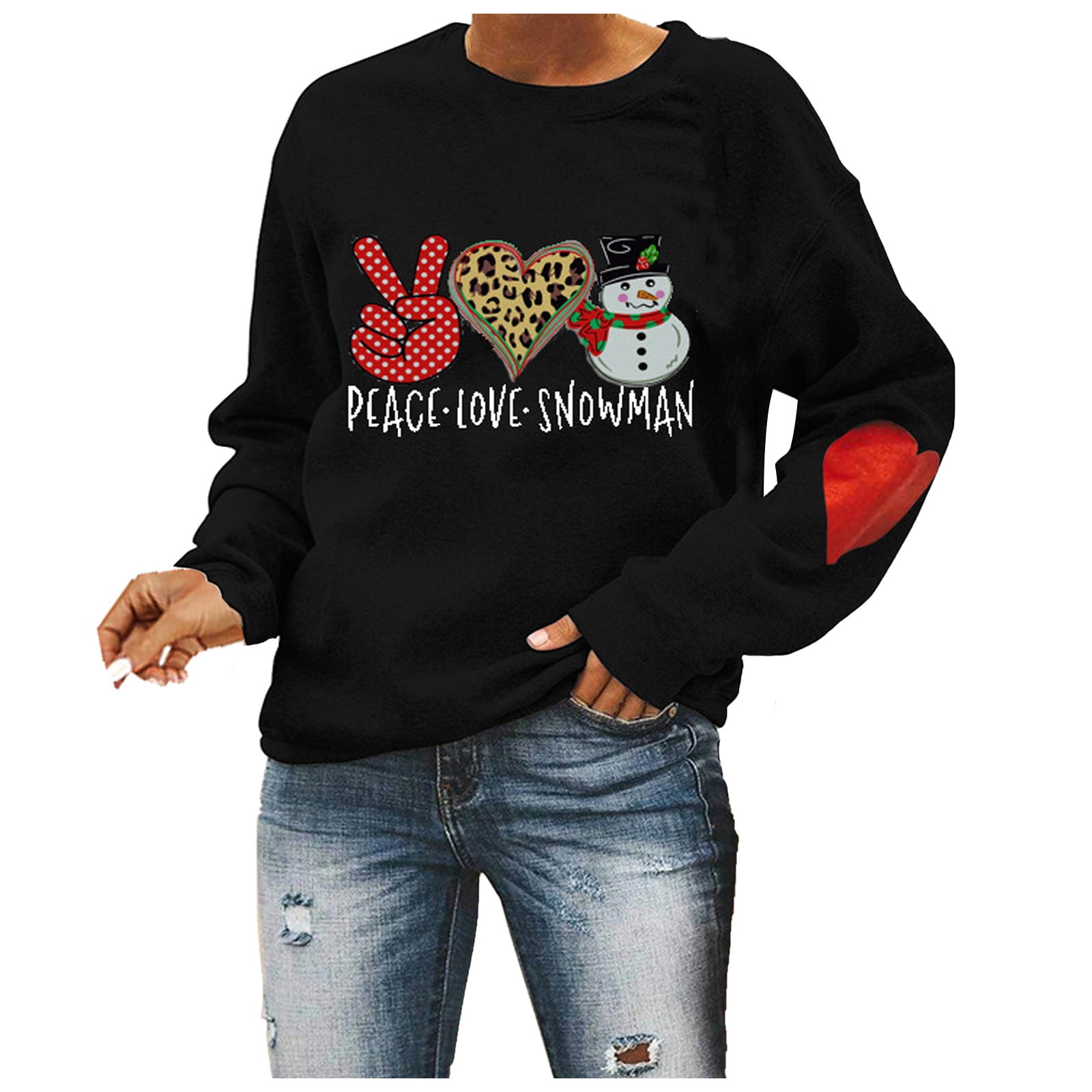 tee All I Want for Christmas is Peace Love A Latte Xmas Unisex Sweatshirt 