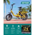 thumbnail image 3 of GOTRAX NEPHELE 16" Electric Bike for Adults, 350W/36V/ 15.5Mph & 25Mile Commuting Folding Adult E-bike, Yellow, 3 of 7
