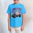 thumbnail image 2 of KPOPLK Toddler Boys Crewneck Tee Short Sleeve T Shirt Summer Top with Cartoon Graphic Shirt 3-6Y Size 5-6 Years,Sky Blue, 2 of 4