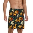 thumbnail image 2 of Sikiie Halloween Skull Mens Pajama Shorts, Lightweight Lounge Pant with Pockets Soft Sleep Pj Shorts for MenLarge, 2 of 6