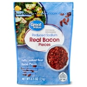 Great Value Reduced Sodium Real Bacon Pieces, 2.5 oz