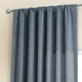 thumbnail image 4 of Sweden Blue Italian Faux Linen Curtain (1 Panel), Sweden Blue, 50W X 84L, 4 of 6