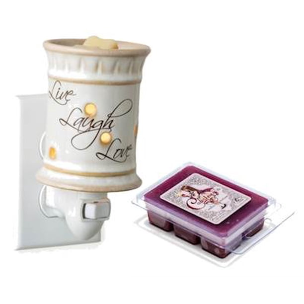 LIVE LOVE LAUGH Pluggable Fragrance Warmer Gift Set with Courtneys Wax