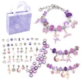thumbnail image 1 of Kit de fabricación de pulseras Joyas DIY Cuentas Colgantes Set Cumpleaños Navidad Dar gracias Regalo Artesanía Accesorio Suministros para manualidades Púrpura yuarrent HA009248-03B, 1 of 6