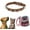 Brown, variant on Dog Collar,  Cat Collars Spiky Studded Puppy Collar Boy Stud Rivet Pu Leather Mushroom Adjustable for XSmall Small Medium Breed 1Pack