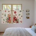 thumbnail image 4 of Christmas Gingerbread Kitchen Curtains, Winter Xmas Ball Candy Pine Leaf Beige Light Filtering Window Curtain Panels, 2Pcs Rod Pocket Window Treatments Set for RV Dining Room Study Room 42x45 Inches, 4 of 9