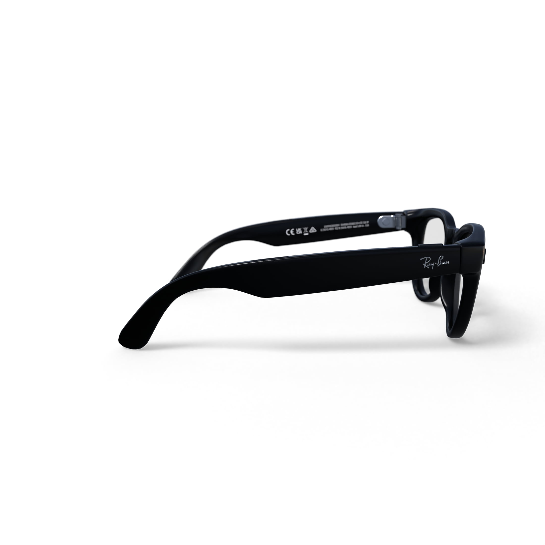 Ray-Ban Meta - Headliner Smart Glasses - Shiny Black, Clear