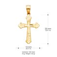 thumbnail image 2 of Ioka - 14K Yellow Gold Religious Cross Charm Pendant For Necklace or Chain, 2 of 4