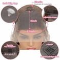 thumbnail image 5 of 4/27 Highlight Ombre Lace Front Wig Human Hair, Straight 13x4 HD Transparent Lace Frontal Wigs Colored, Honey Blonde Glueless Lace Front Wigs Pre Plucked with Baby Hair 180 Density 26 Inch, 5 of 6