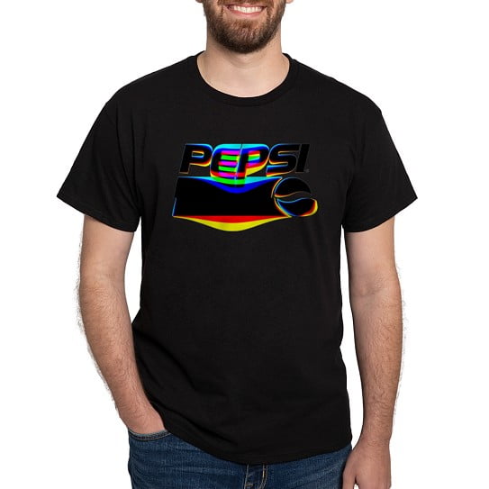 CafePress - Pepsi Logo Glitch White T Shirt - Men's Classic Cotton T-Shirts