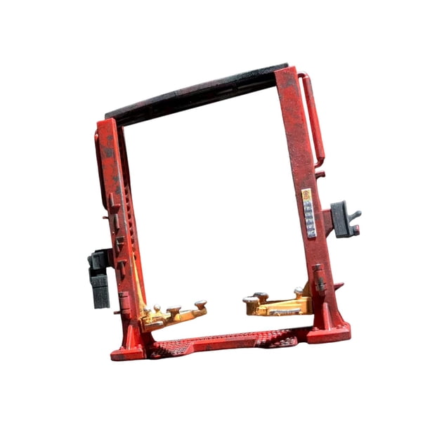 Modelo de elevador de coche de doble columna a escala 1:64, juguete de simulación, adorno creativo Rojo estándar
