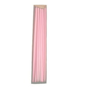 Patrician 16 inches Skinny Taper Candles Birthday Party Cupcake or Cake Candles Tiny Floral Tapers Candle Set of 12 (Pink)