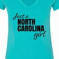 thumbnail image 4 of Inktastic Just a North Carolina Girl Born and Raised Women's V-Neck T-Shirt, 4 of 5