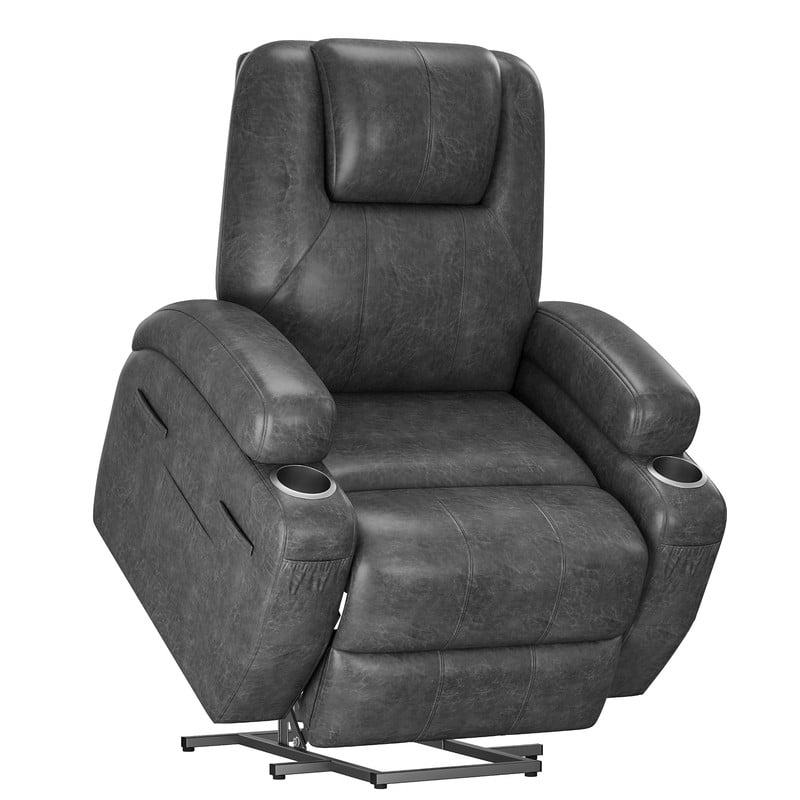 Homall Power Lift Recliner Chair Massage Designed Leathaire Fabric Single Sofa Specifically for Nursing,Black