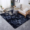 thumbnail image 4 of SUSUZI 5' x 7' Shaggy Area Rug, 2 Inch Thick Fluffy Plush Carpet with Non-Slip PVC Back, Soft Polypropylene Floor Rug for Bedroom Living Room Kids Room Home Décor, Blue, 4 of 7
