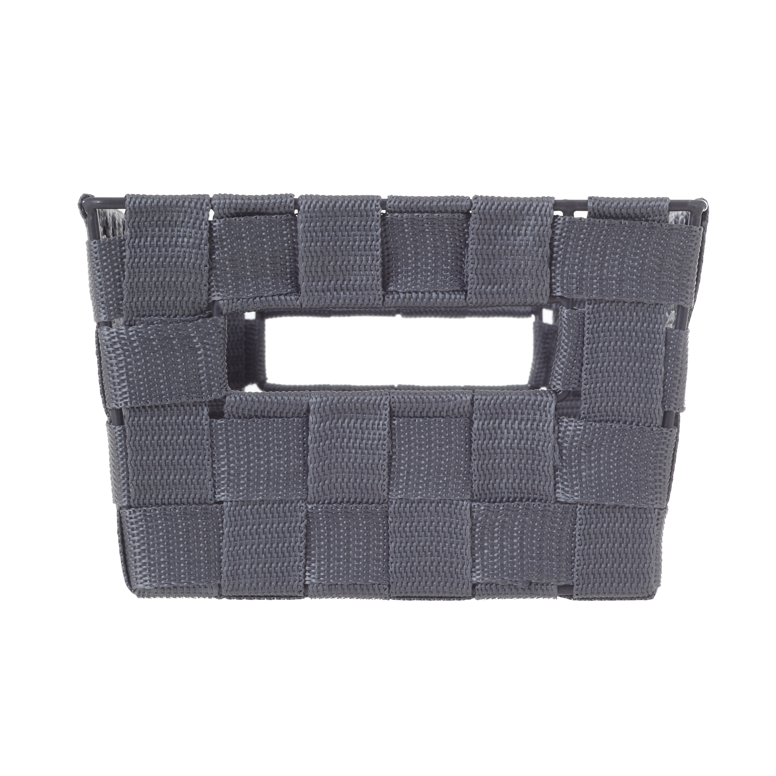 Mainstays Small Grey Woven Nylon Storage Basket Set with Handles, 2 Piece