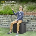thumbnail image 3 of Outdoor Storage Box, 31 Gallon Deck Box, Waterproof Resin Storage Bin for Patio Cushions, Gardening Tools, Accessories, Lockable, UV Resistant, Black, 3 of 5