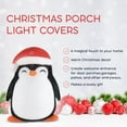 thumbnail image 3 of Ornativity Penguin Porch Light Cover - Penguins Head Outdoor Front Porch Lamp Holiday Decoration Covers - Set of 2, 3 of 7