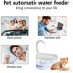 thumbnail image 5 of Fuente para beber para gatos con filtro Dispensador de agua automático Bomba de agua USB para mascotas Beber con luz LED Tazón de agua elegante Silencioso Reciclable Transparente, 5 of 5