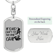 thumbnail image 2 of If Dad Can'T Fix Swivel Keychain Woodworker Dog Tag Stainless Steel or 18k Gold, 2 of 10