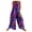 Purple, variant on Women Summer Wide Leg Floral Print Jumpsuit Casual Baggy Overalls Suspender Rompers with Pockets