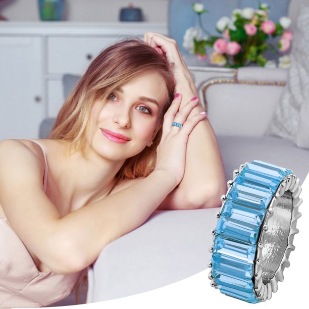 Anillo de diamantes a la moda para mujer, anillo geométrico con personalidad colorida, tamaño de joyería 5 Wmkox8yi sjalhkljlk2660