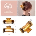 thumbnail image 2 of Paquete de 8 pinzas para el cabello, 2 estilos de pinzas para el cabello medianas y grandes, 4 pinzas cuadradas rectangulares y 4 pinzas acrílicas para mujeres con cabello grueso, 2 of 4