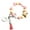 Pink, variant on Stylish Highlands Cow Silicone Beaded Keychain Wristlet Pendant Keyrings Adornment for Pattern Enthusiasts