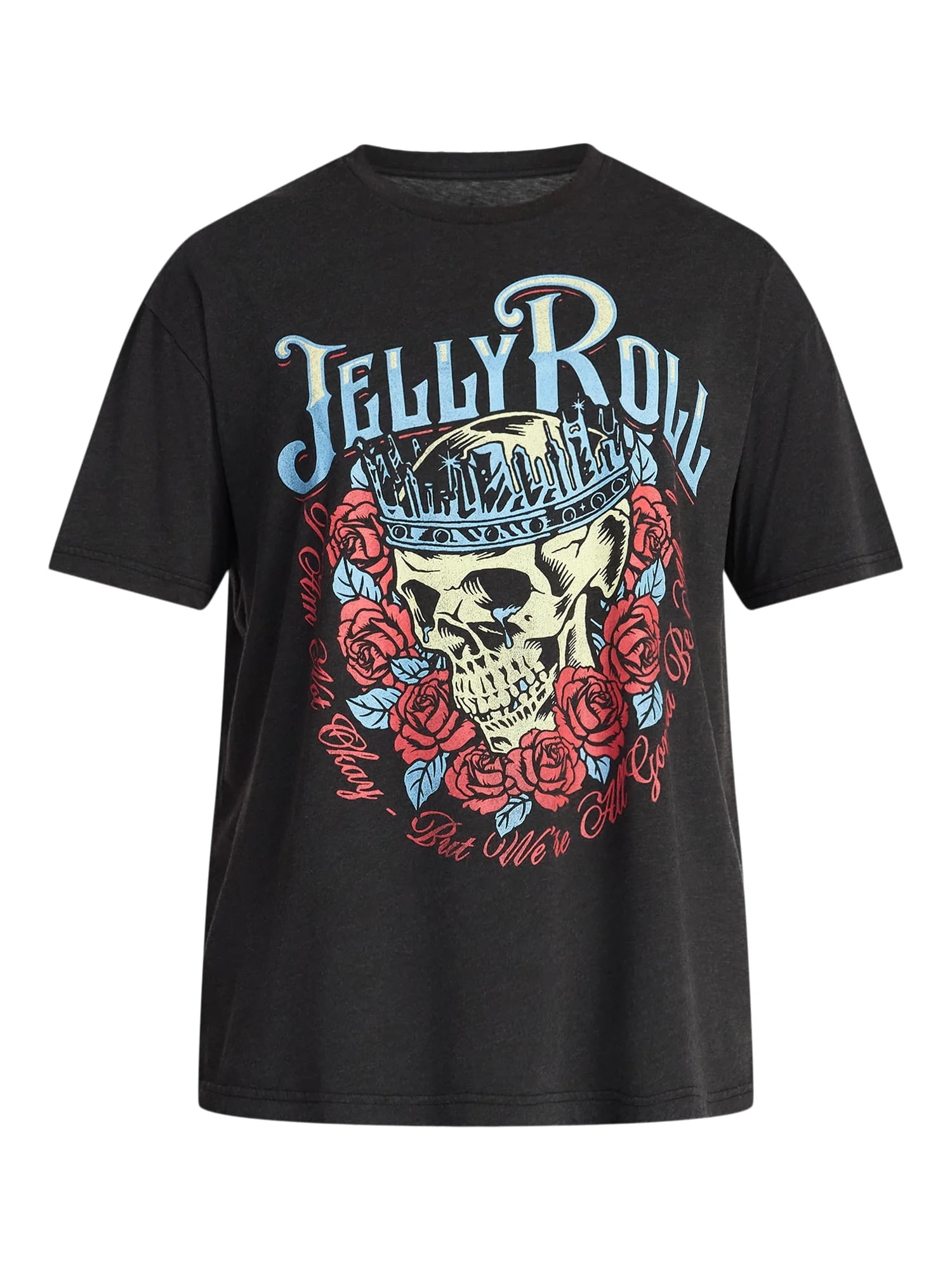 Jelly Roll Men's and Big Men's Boxy Fit Graphic Tee, Sizes XS-5XL