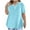 Light Blue T-Shirts for Kids, variant on V Neck T-Shirts for Teens Girls 3-14 Years Juniors Kids Short Sleeve Tunic Tops Plus Size Tweens Casual Solid Color Loose Pullover Tees