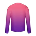 thumbnail image 4 of Dagegui Long Sleeve T-Shirts for Men Gradient Color Tie Dye Shirt Big and Tall Loose Fit Casual Pullover Shirts Fall Basic Crewneck Tees Tops Pink 4XL, 4 of 5