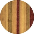 thumbnail image 1 of Ahgly Company Indoor Round Abstract Brown Modern Area Rugs, 8' Round, 1 of 4