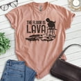 thumbnail image 2 of The Floor Is Lava Shirt, Unisex Women's Men's Shirt, Novelty Shirt, Silly Shirt, Heather Sunset, Medium, 2 of 6